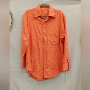Men's Orange Casual Button Down Shirt
